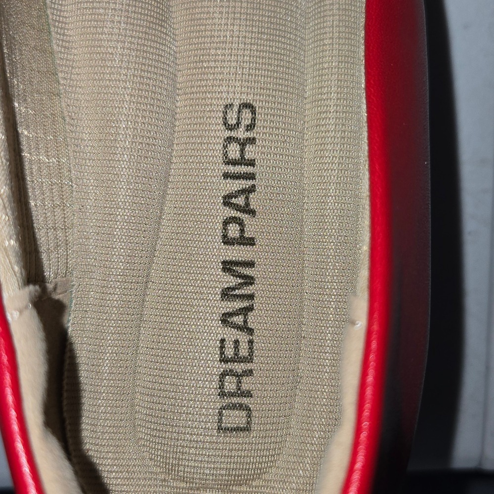 Dream Pairs Women Red Round Toe Low Block Heel Pumps SDPU2462W Size 6.5 - Picture 9 of 9